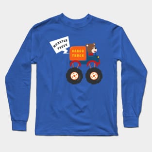 illustration of monster truck with cartoon style. Long Sleeve T-Shirt